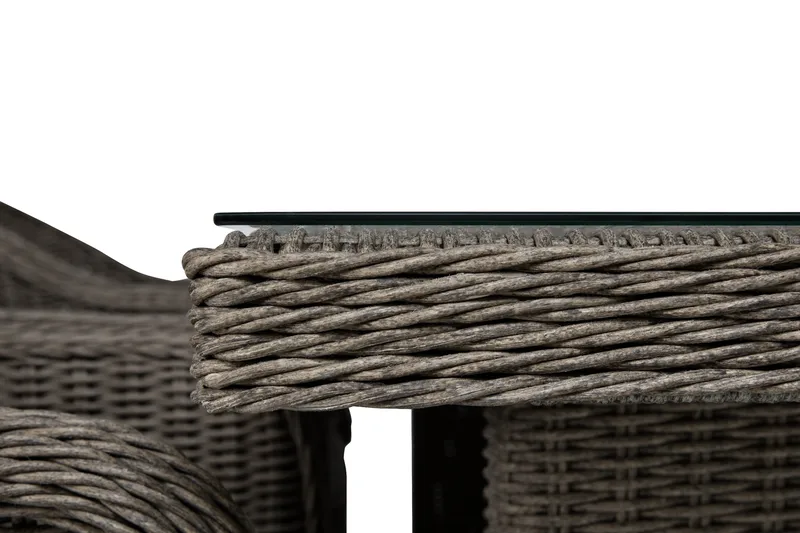 Marcus Spisegruppe 200 + 6 Light Lenetoler m Pute - Grå - Hagemøbler & utemiljø - Hagegruppe - Spisegrupper hage