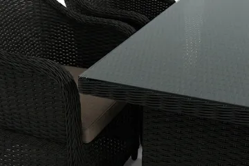 Marcus utendørs spisegruppe 160x90 cm med 4 Marcus Light utefåtöljer - Svart - Hagemøbler & utemiljø - Hagegruppe - Spisegrupper hage