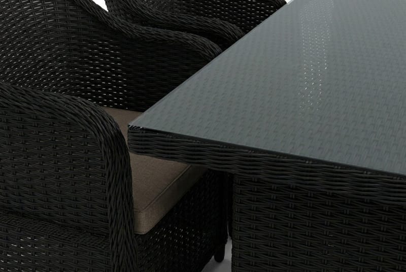 Marcus utendørs spisegruppe 160x90 cm med 4 Marcus Light utefåtöljer - Svart - Hagemøbler & utemiljø - Hagegruppe - Spisegrupper hage