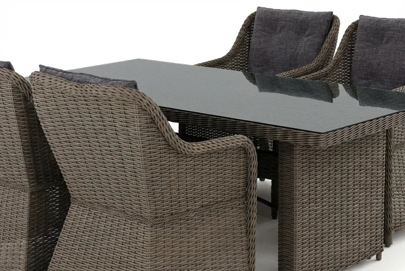 Marcus utendørs spisegruppe 160x90 cm med 4 Marcus utefåtöljer - Grå - Hagemøbler & utemiljø - Hagegruppe - Spisegrupper hage