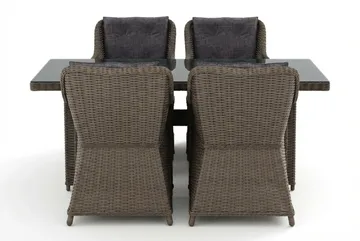 Marcus utendørs spisegruppe 160x90 cm med 4 Marcus utefåtöljer - Grå - Hagemøbler & utemiljø - Hagegruppe - Spisegrupper hage