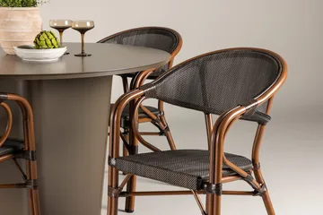 Matgrupp Venture Home Svart Brun 4st - Hagemøbler & utemiljø - Hagegruppe - Spisegrupper hage