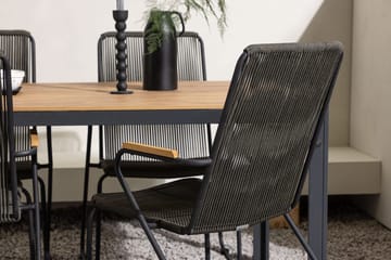 Matgrupp Venture Home Svart Natur 4st - Hagemøbler & utemiljø - Hagegruppe - Spisegrupper hage