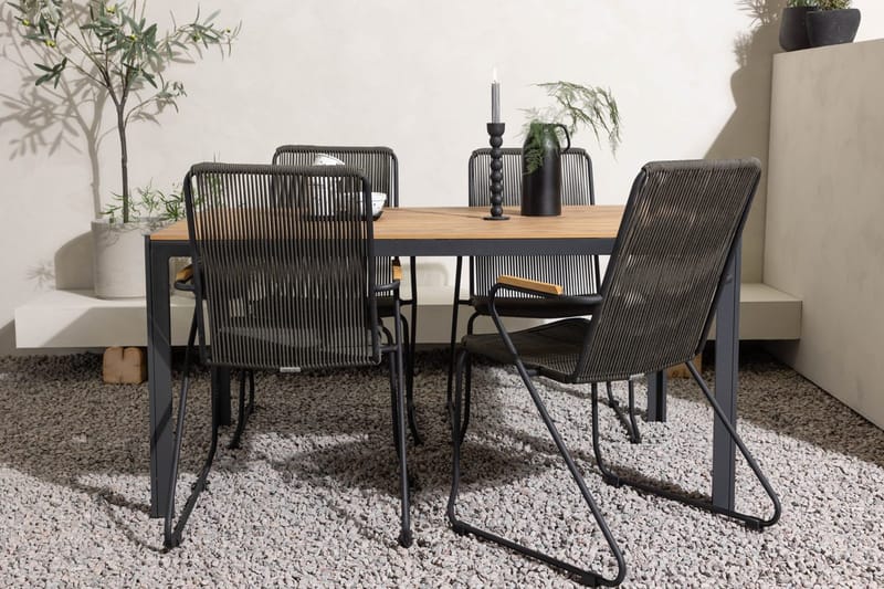 Matgrupp Venture Home Svart Natur 4st