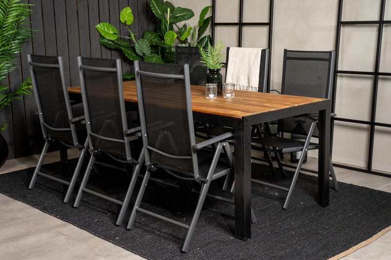 Matgrupp Venture Home Svart Natur 6st