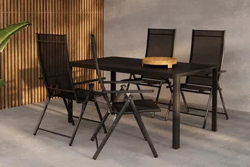 Matgrupp Venture Home Svart Svart 4st - Hagemøbler & utemiljø - Hagegruppe - Spisegrupper hage