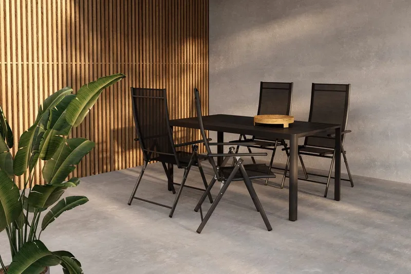 Matgrupp Venture Home Svart Svart 4st