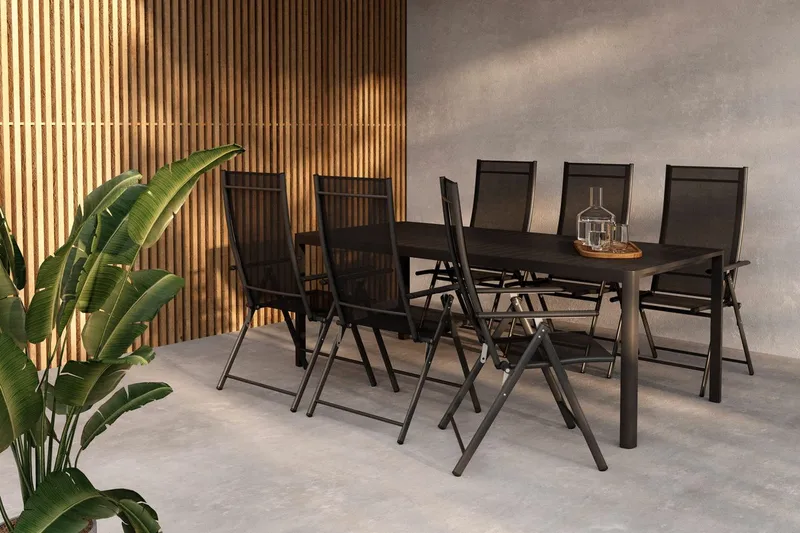 Matgrupp Venture Home Svart Svart 6st