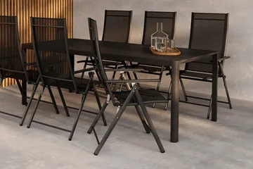 Matgrupp Venture Home Svart Svart 6st - Hagemøbler & utemiljø - Hagegruppe - Spisegrupper hage