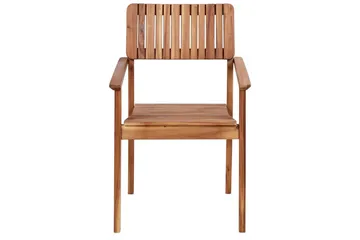 Matsalsset Beliani Agello Ljus trä, 4-Sits, Nej Light wood - Hagemøbler & utemiljø - Hagegruppe - Spisegrupper hage