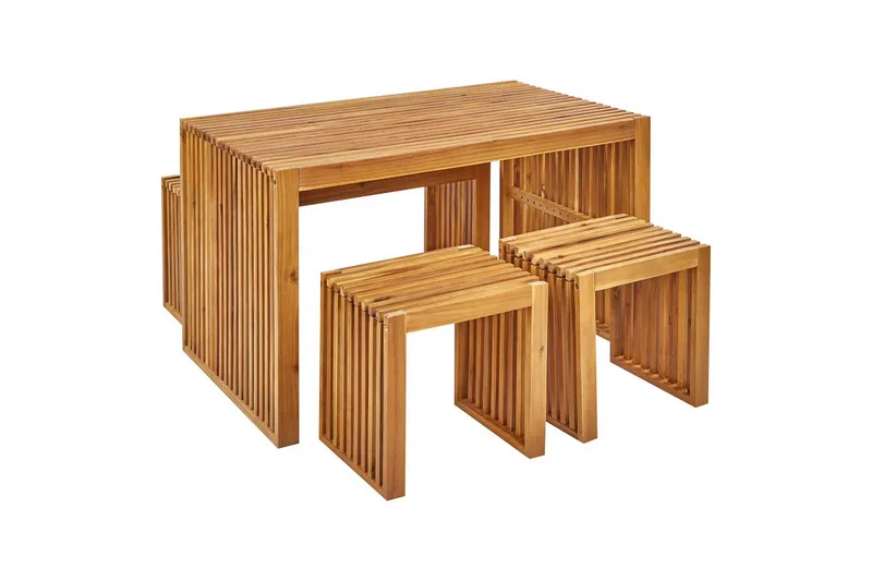 Matsalsset Beliani Bellano med bänk Light wood