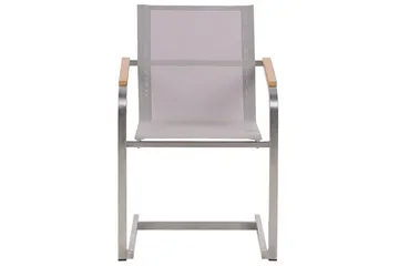 Matsalsset Beliani Cosoleto Grå/Silver, 4-Sits White||Beige||Silver - Hagemøbler & utemiljø - Hagegruppe - Spisegrupper hage