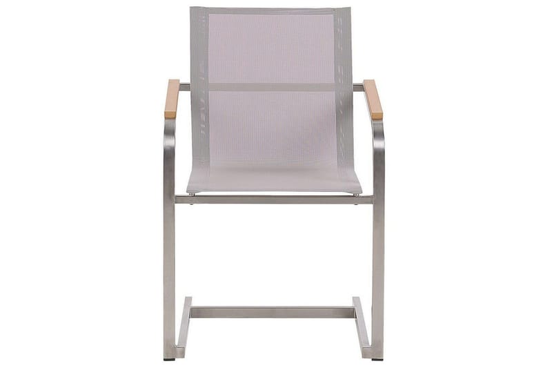 Matsalsset Beliani Cosoleto Grå/Silver, 4-Sits White||Beige||Silver - Hagemøbler & utemiljø - Hagegruppe - Spisegrupper hage