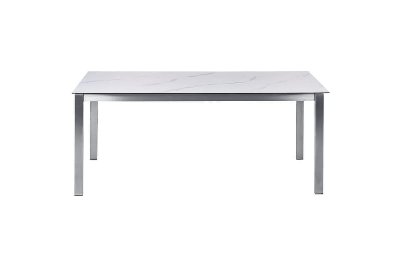 Matsalsset Beliani Cosoleto/Grosseto Grå/Silver, 6-Sits White Marble||Silver - Hagemøbler & utemiljø - Hagegruppe - Spisegrupper hage