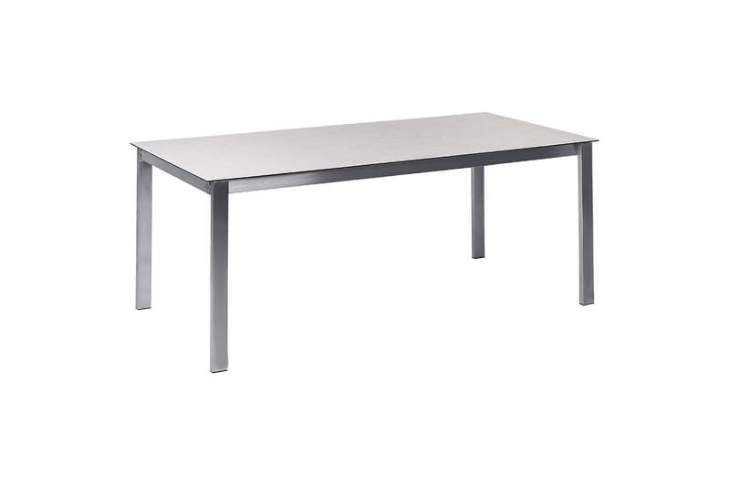 Matsalsset Beliani Cosoleto/Grosseto Grå/Silver, 6-Sits White||Beige||Silver - Hagemøbler & utemiljø - Hagegruppe - Spisegrupper hage