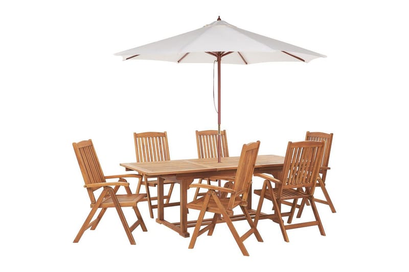 Matsalsset Beliani Java Ja Light wood
