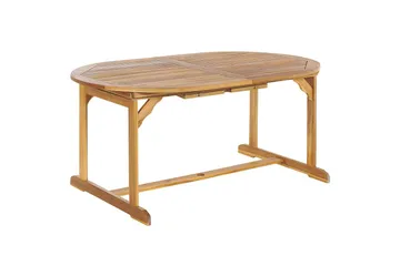 Matsalsset Beliani Maui II Ljus trä, 6-Sits Light wood - Hagemøbler & utemiljø - Hagegruppe - Spisegrupper hage