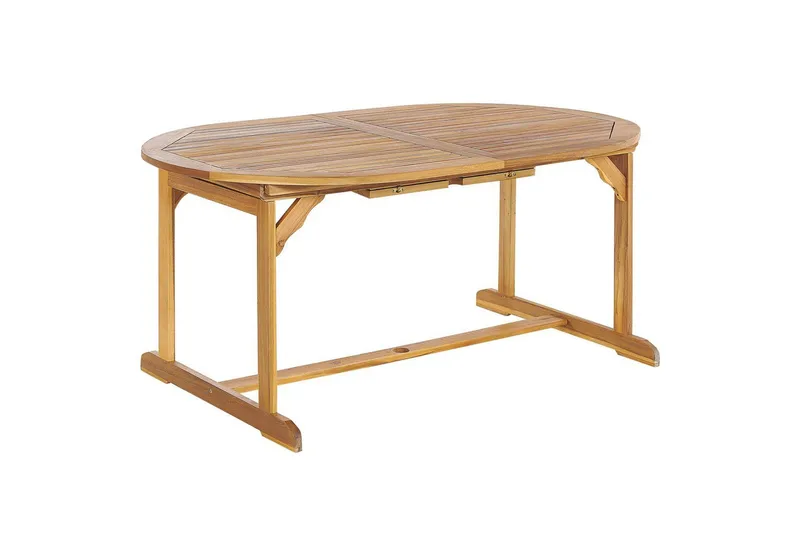 Matsalsset Beliani Maui II Ljus trä, 6-Sits Light wood - Hagemøbler & utemiljø - Hagegruppe - Spisegrupper hage