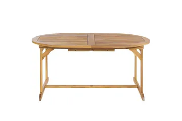 Matsalsset Beliani Maui II Ljus trä, 6-Sits Light wood - Hagemøbler & utemiljø - Hagegruppe - Spisegrupper hage