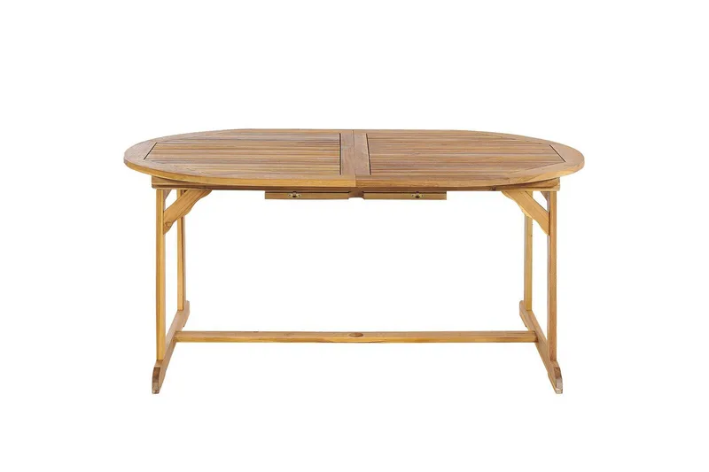 Matsalsset Beliani Maui II Ljus trä, 6-Sits Light wood - Hagemøbler & utemiljø - Hagegruppe - Spisegrupper hage