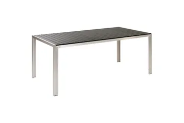Matsalsset Beliani Nardo Ljus trä/svart Black||Silver - Hagemøbler & utemiljø - Hagegruppe - Spisegrupper hage