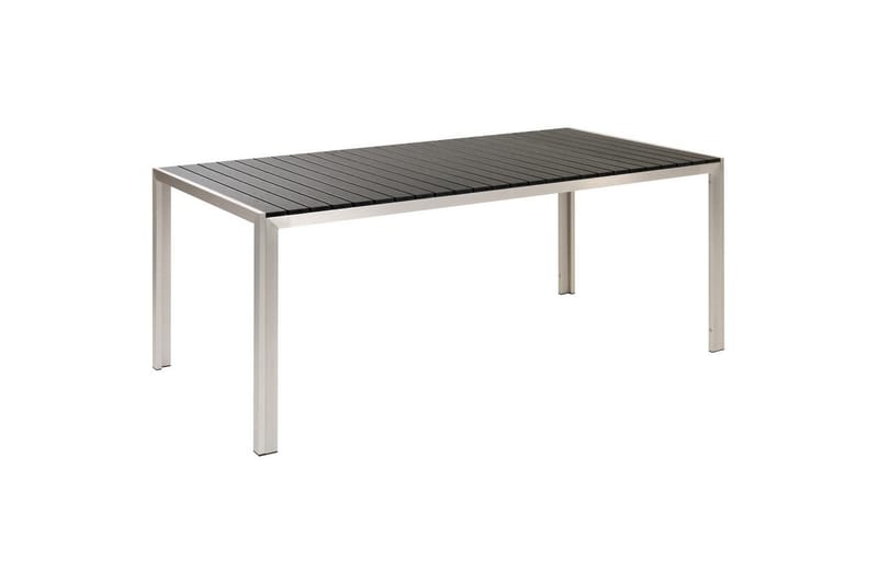Matsalsset Beliani Nardo Ljus trä/svart Black||Silver - Hagemøbler & utemiljø - Hagegruppe - Spisegrupper hage