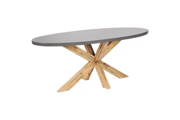Matsalsset Beliani Oristano Grå/beige/ljus trä, 4-Sits Grey||Beige||Light wood - Hagemøbler & utemiljø - Hagegruppe - Spisegrupper hage