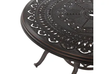 Matsalsset Beliani Salento med parasoll Dark brown - Hagemøbler & utemiljø - Hagegruppe - Spisegrupper hage