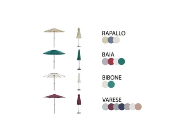 Matsalsset Beliani Salento med parasoll Dark brown - Hagemøbler & utemiljø - Hagegruppe - Spisegrupper hage