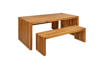 Matsalsset Beliani Sulzano Light wood - Hagemøbler & utemiljø - Hagegruppe - Spisegrupper hage