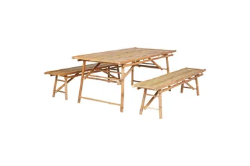 Matsalsset Beliani Tindari Light wood - Hagemøbler & utemiljø - Hagegruppe - Spisegrupper hage