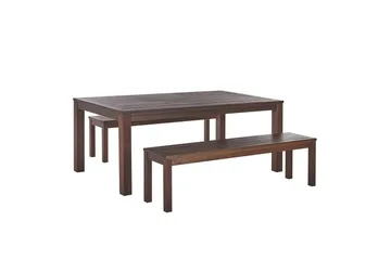 Matsalsset Beliani Tuscania Dark wood - Hagemøbler & utemiljø - Hagegruppe - Spisegrupper hage