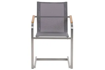 Matsalsset Beliani Valcanetto/Cosoleto Vit/Beige/Silver, 6-Sits White||Grey||Silver - Hagemøbler & utemiljø - Hagegruppe - Spisegrupper hage