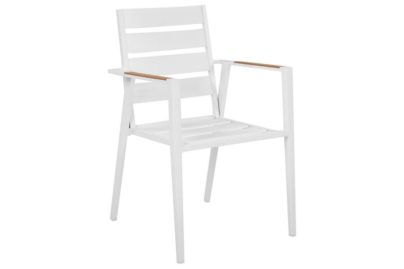 Matsalsset Beliani Valcanetto/Taviano Svart/grått/ljust trä, 6-Sits White||Grey||Light wood - Hagemøbler & utemiljø - Hagegruppe - Spisegrupper hage