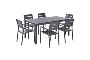 Matsalsset Beliani Vernio Ljus trä/svart Black