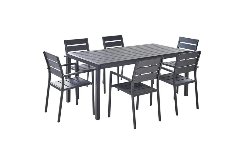 Matsalsset Beliani Vernio Ljus trä/svart Black