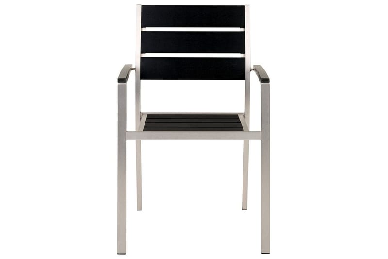 Matsalsset Beliani Vernio Ljus trä/svart Black||Silver - Hagemøbler & utemiljø - Hagegruppe - Spisegrupper hage