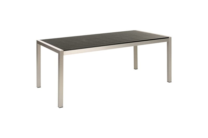 Matsalsset Beliani Vernio Ljus trä/svart Black||Silver - Hagemøbler & utemiljø - Hagegruppe - Spisegrupper hage