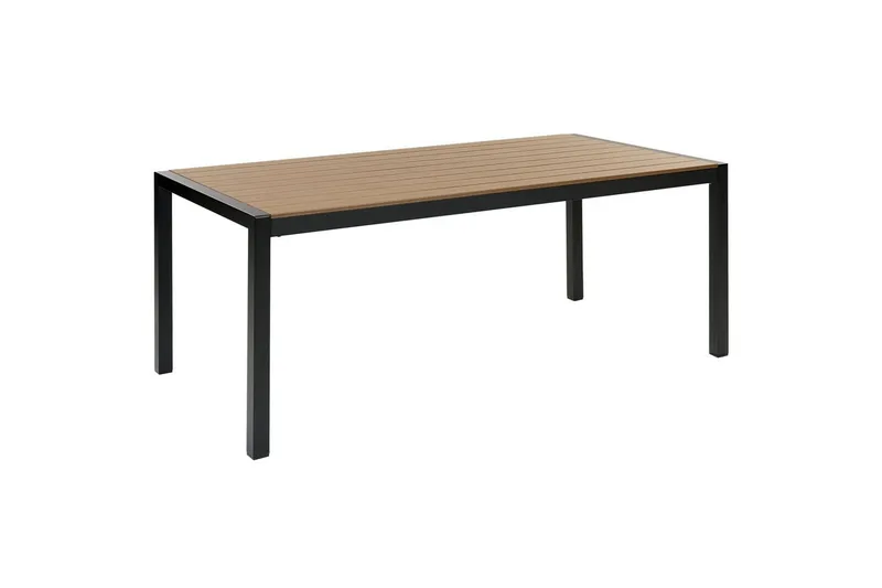 Matsalsset Beliani Vernio Ljus trä/svart Light wood||Black - Hagemøbler & utemiljø - Hagegruppe - Spisegrupper hage