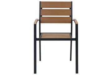 Matsalsset Beliani Vernio Ljus trä/svart Light wood||Black - Hagemøbler & utemiljø - Hagegruppe - Spisegrupper hage