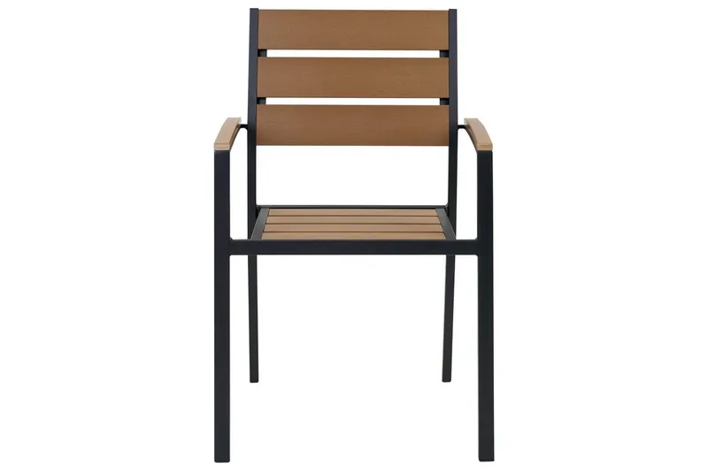 Matsalsset Beliani Vernio Ljus trä/svart Light wood||Black - Hagemøbler & utemiljø - Hagegruppe - Spisegrupper hage