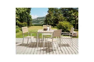 Matsalsset Beliani Prato Beige - Hagemøbler & utemiljø - Hagegruppe - Spisegrupper hage
