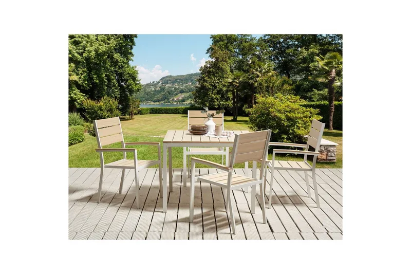 Matsalsset Beliani Prato Beige - Hagemøbler & utemiljø - Hagegruppe - Spisegrupper hage