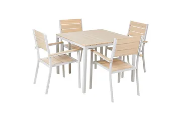 Matsalsset Beliani Prato Beige - Hagemøbler & utemiljø - Hagegruppe - Spisegrupper hage