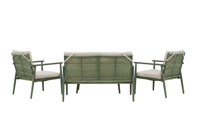 Mazzaro Sofagruppe Utendørs 4-seter - Grønn/Beige - Hagemøbler & utemiljø - Hagegruppe - Sofagruppe utendørs