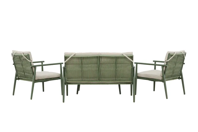 Mazzaro Sofagruppe Utendørs 4-seter - Grønn/Beige - Hagemøbler & utemiljø - Hagegruppe - Sofagruppe utendørs