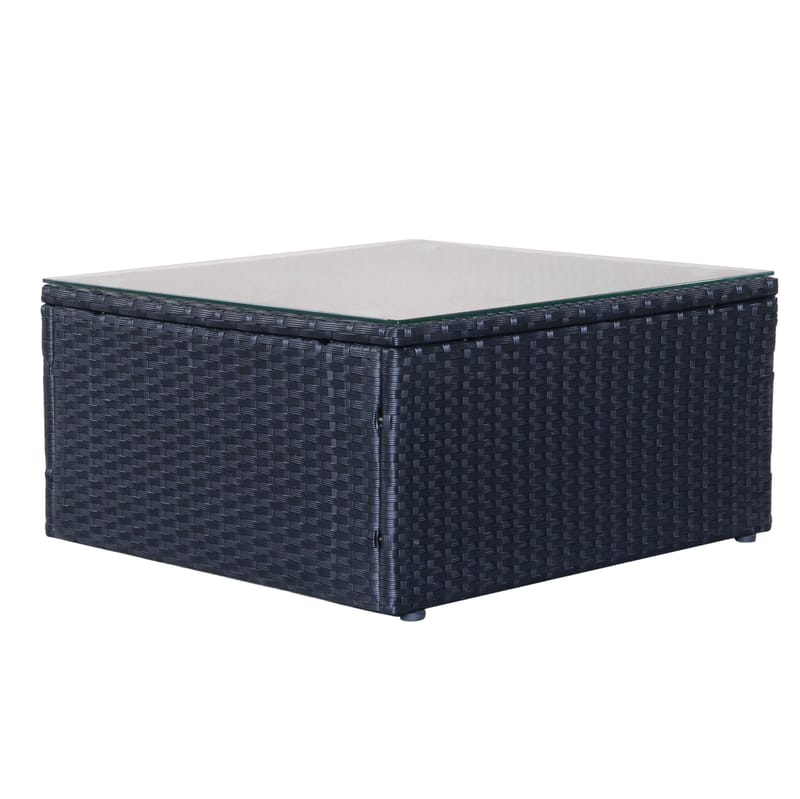 Mendoza 4-seters Sofagruppe - Svart / Hvite puter - Hagemøbler & utemiljø - Hagegruppe - Sofagruppe utendørs