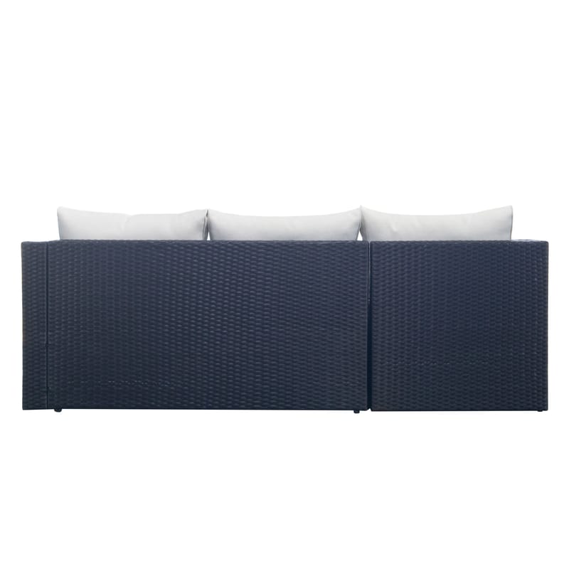 Mendoza 4-seters Sofagruppe - Svart / Hvite puter - Hagemøbler & utemiljø - Hagegruppe - Sofagruppe utendørs