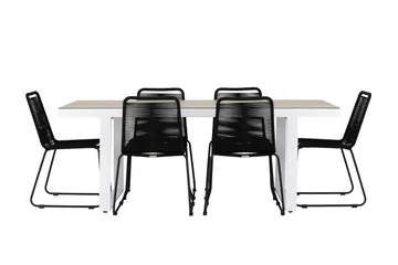 Merlo Spisegruppe + 6 stoler - Hvit - Hagemøbler & utemiljø - Hagegruppe - Spisegrupper hage