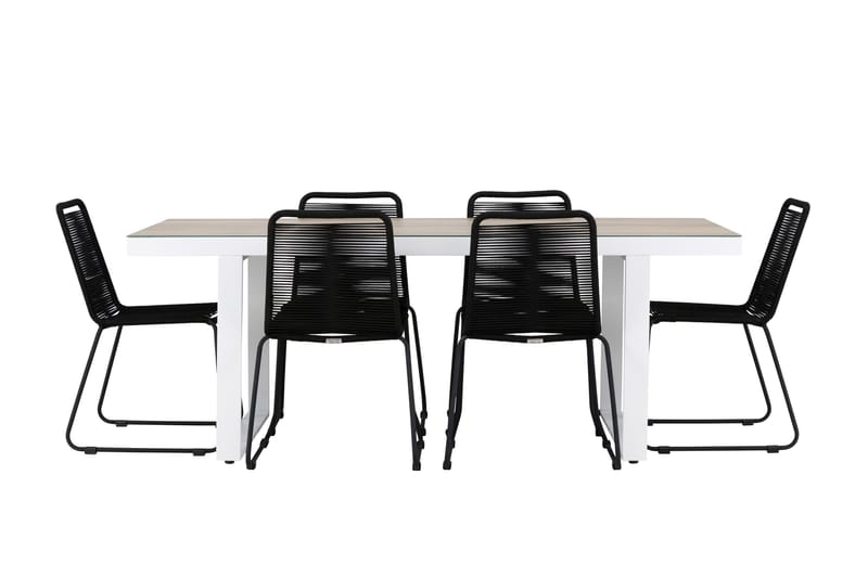 Merlo Spisegruppe + 6 stoler, Hvit